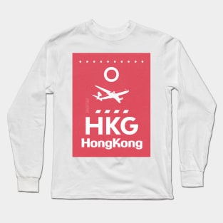 HKG airport red design Long Sleeve T-Shirt